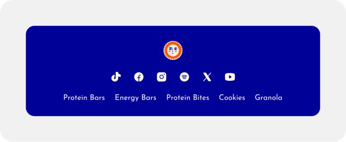 Clickable social media logos in an email.